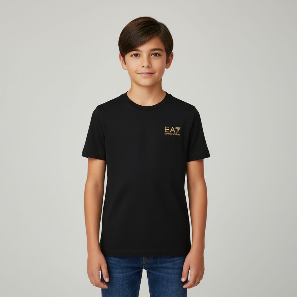 【専用】EA7/アルマーニジュニア　ラバーロゴ・紺半袖Tシャツ　10A・10歳 専用】EA7/アルマーニジュニア ラバーロゴ・紺半袖Tシャツ 10A・10歳