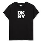 Girls Black Logo T-Shirt, 1, hi-res