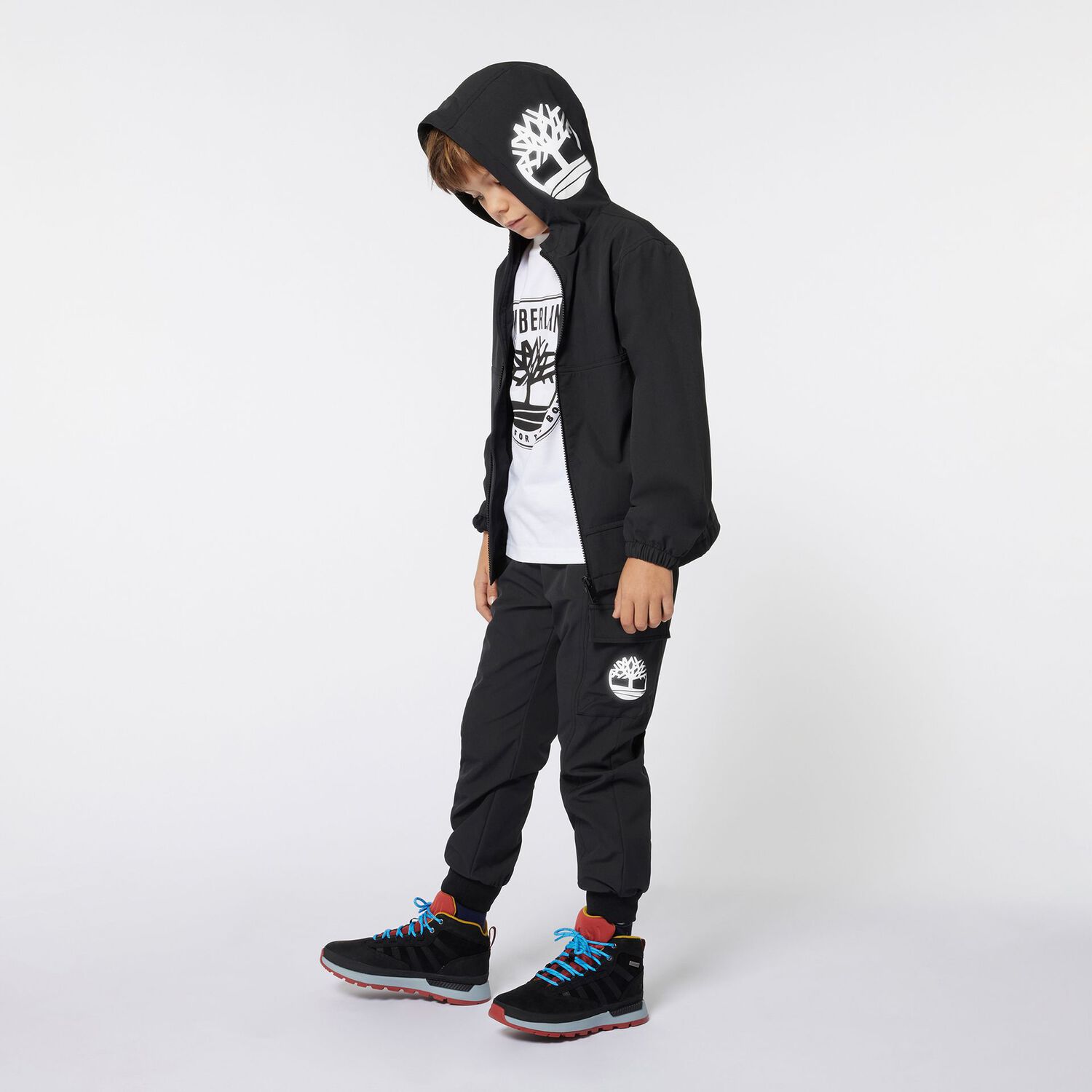 Boys White Logo T-Shirt, 1, hi-res