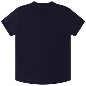 Younger Boys Navy Tiger Logo T-Shirt