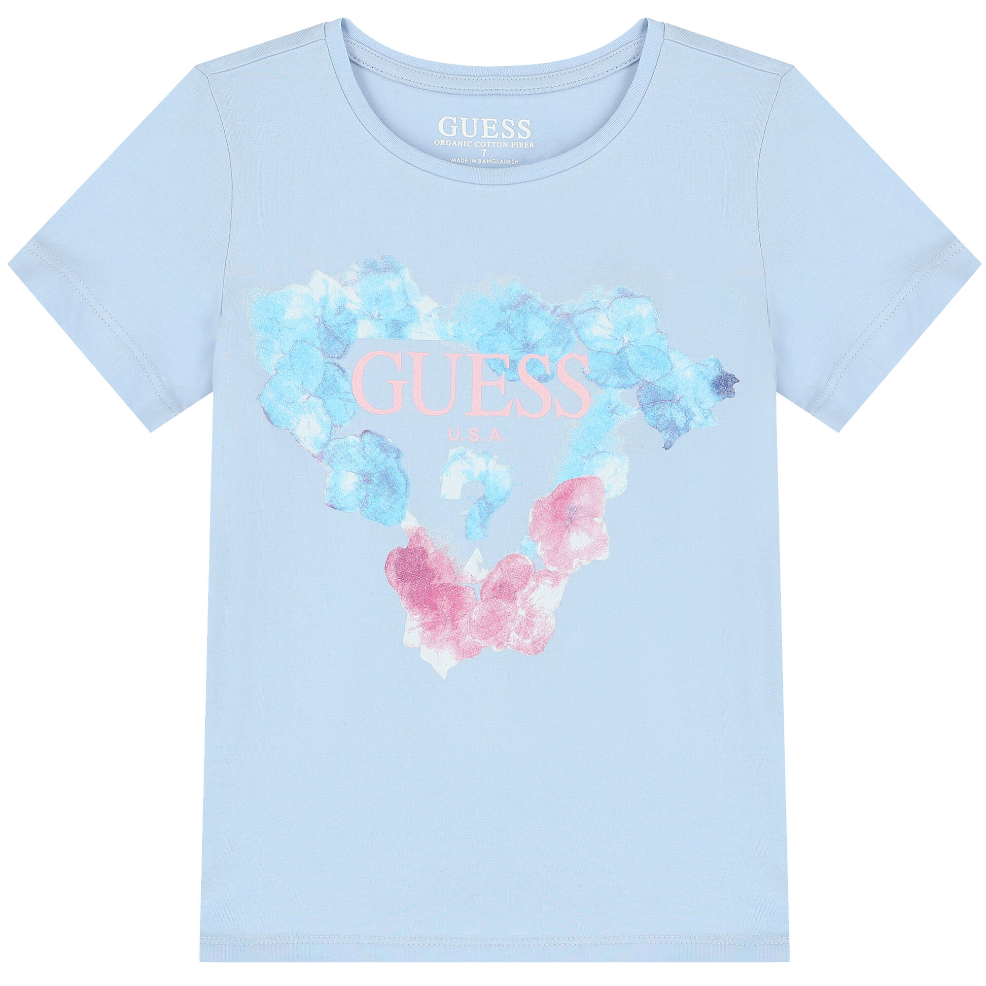 Pink and blue guess shirt outlet