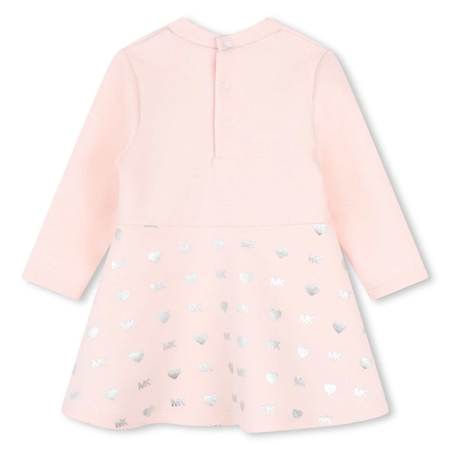 Younger Girls Pink & Silver Logo Dress, 1, hi-res