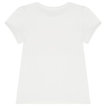 Girls White Logo T-Shirt