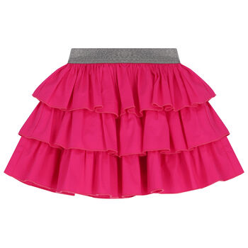 Girls Pink Ruffle Skirt 