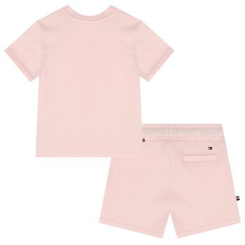 Baby Girls Pink Logo Shorts Set