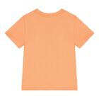 Baby Boys Orange Teddy Bear Logo T-Shirt, 1, hi-res