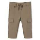 Younger Boys Beige Logo Trousers, 1, hi-res