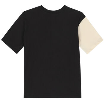 Black & Beige Logo T-Shirt
