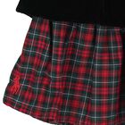 Girls Red & Black Tartan Skirt, 1, hi-res