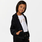 توب بنات قصير بالشعار باللون الابيض, 1, hi-res