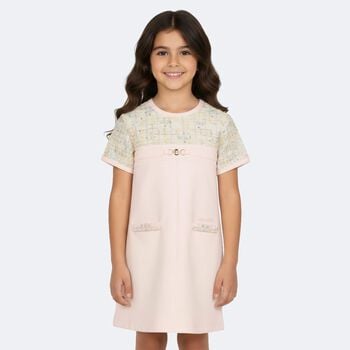 Girls Pink Logo Dress
