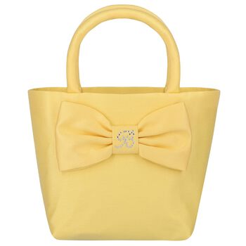 حقيبة يد بنات بالشعار باللون الأصفر