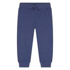 Younger Boys Blue Logo Joggers, 3, hi-res