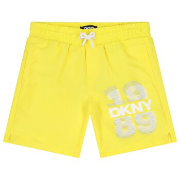 Boys Yellow Logo Shorts