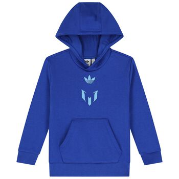 Blue Messi Logo Hooded Top