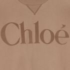 Girls Beige Logo Sweatshirt, 1, hi-res
