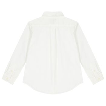Boys White Linen Shirt