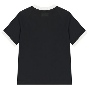 Boys Black Disney Logo T-Shirt