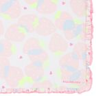 Baby Girls Pink Straberry Ruffled Blanket, 1, hi-res