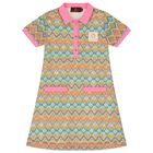 Girls Multi-Coloured Logo Dress, 1, hi-res