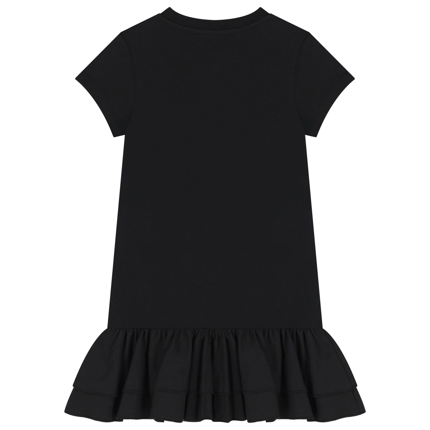 Girls Black Logo Dress , 1, hi-res
