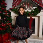 Girls Red & Green Tartan Pixie Skirt, 1, hi-res