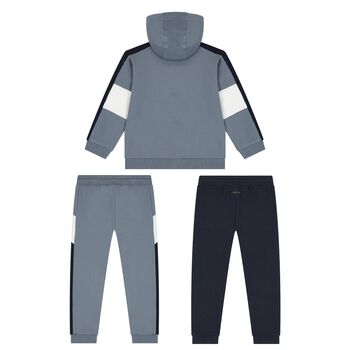 Boys Blue & Navy Blue 3-Piece Tracksuit