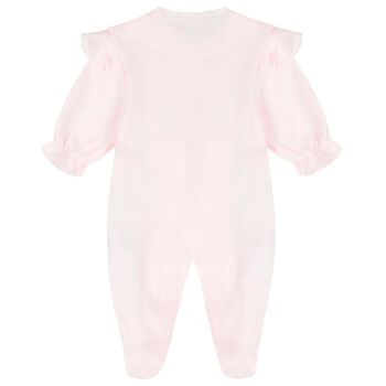 Baby Girls Pink Floral Babygrow