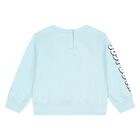 Younger Boys Blue & Navy Blue Logo Tracksuit, 1, hi-res