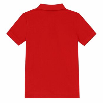 Boys Red Logo Polo Shirt