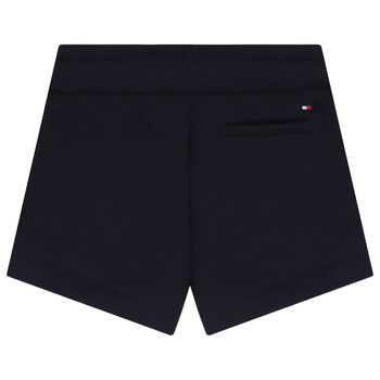 Boys Navy Blue Logo Shorts