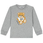 Grey & Ivory Teddy Logo Trousers Set, 3, hi-res