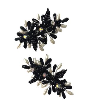 Girls Black Lily Rose Hair Clip