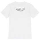 Girls White Logo T-Shirt Dress, 2, hi-res