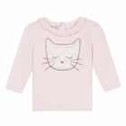 Baby Girls Pink Cotton Top, 1, hi-res
