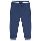 Younger Boys White & Blue Tracksuit Set ( 3 Piece ), 1, hi-res