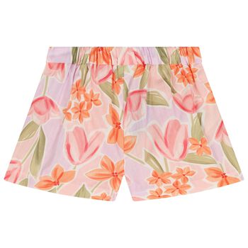 Younger Girls Lilac Floral Shorts