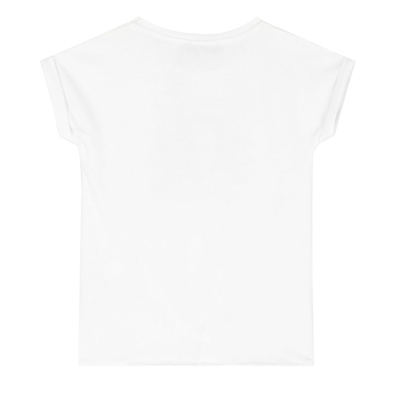 Girls White & Gold Logo T-Shirt, 1, hi-res image number null