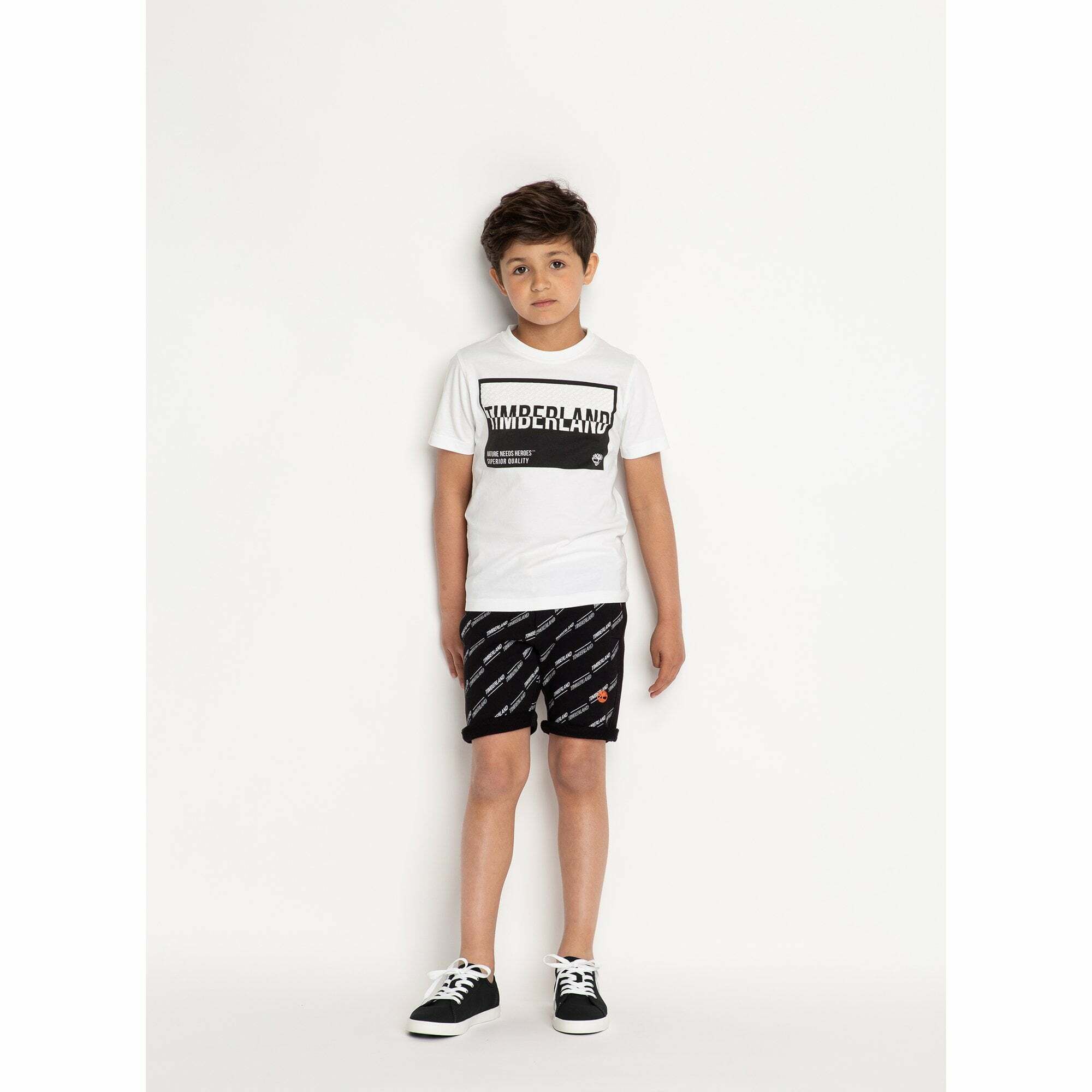 TIMBERLAND Boys Black Logo Shorts Junior Couture Bahrain