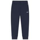 Boys Navy Blue Logo Joggers, 2, hi-res