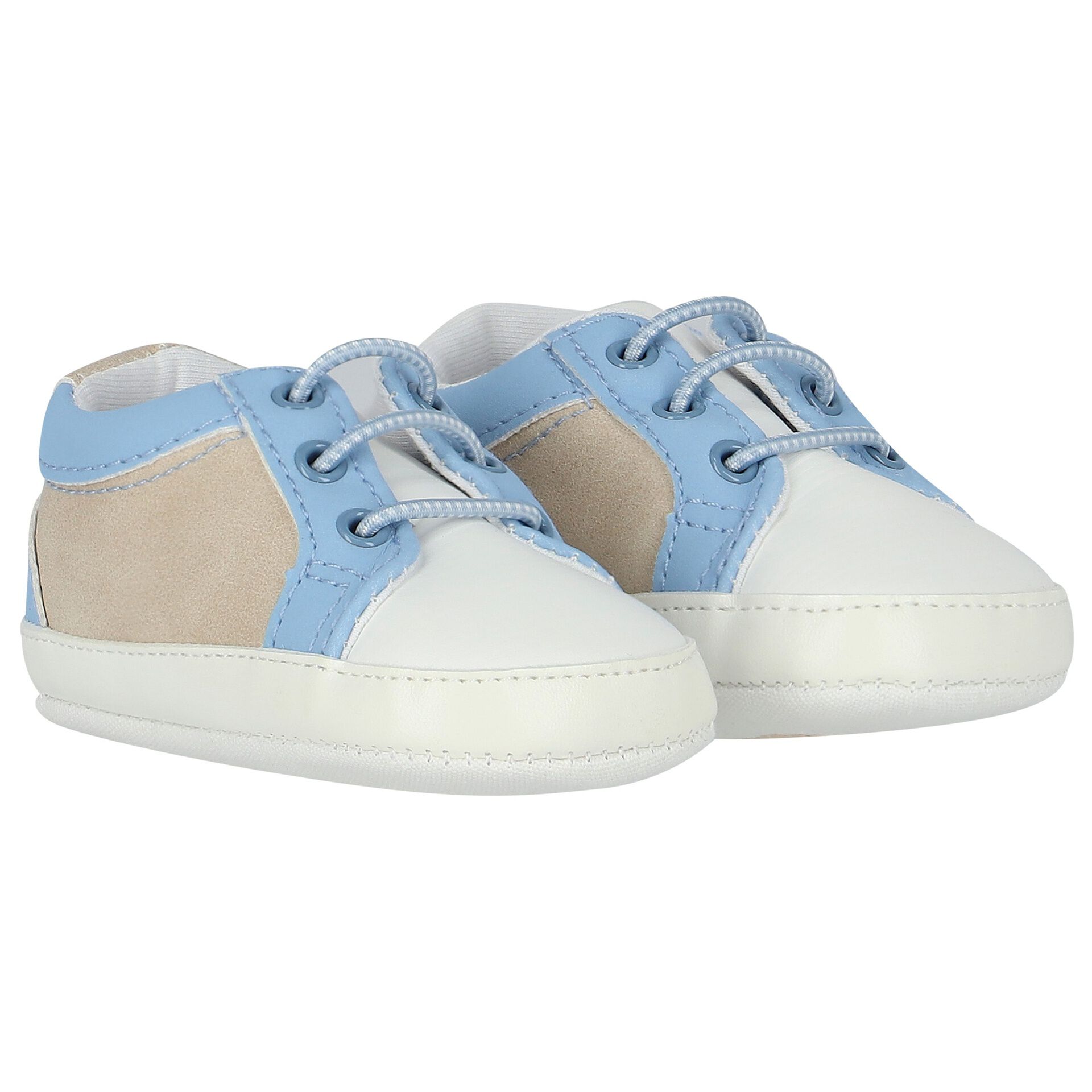 Mayoral Baby Boys Blue Beige White Pre Walker Shoes Junior Couture