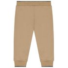 Baby Boys Beige Logo Tracksuit Set, 1, hi-res