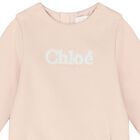 فستان بنات بالشعار باللون الزهري, 2, hi-res