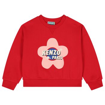 Girls Red Logo Sweatshirt