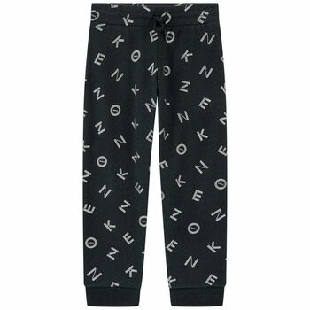 Kenzo Black & Silver Logo Jogger