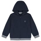 Boys Navy Blue & Grey Tracksuit ( 3 Piece ), 2, hi-res