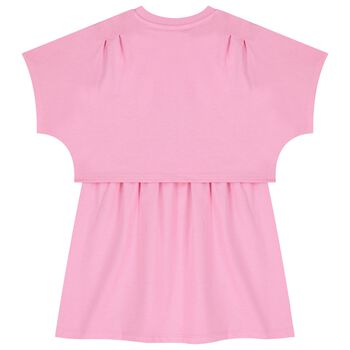 Girls Pink Logo Dress