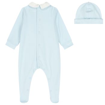 طقم ملابس نوم للأولاد بتصميم دب باللون الأزرق