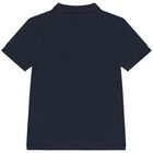 Boys Navy Blue Logo Polo Shirt, 1, hi-res