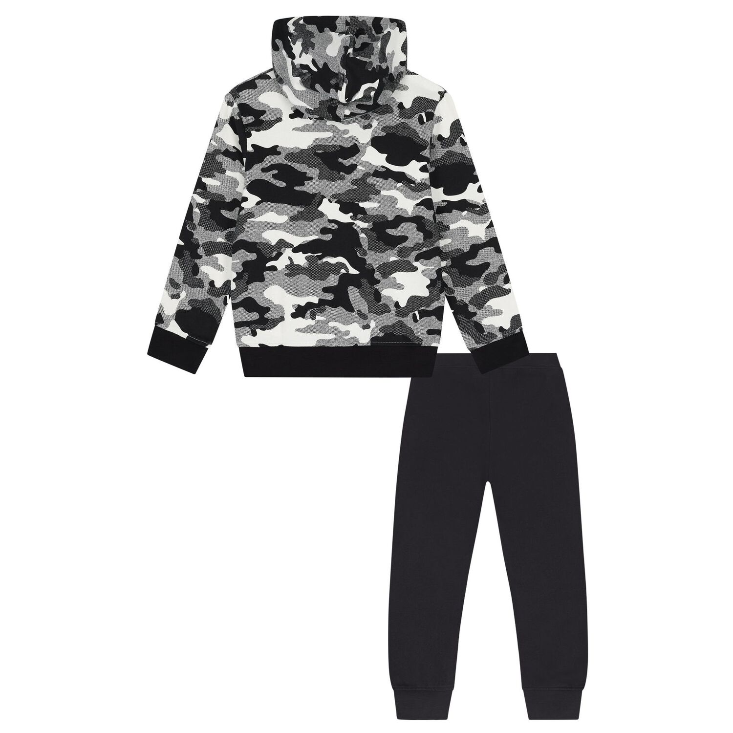 Boys White & Black Camouflage Tracksuit, 1, hi-res image number null